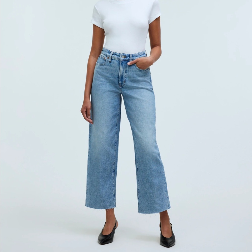 Madewell Vintage Perfect Wide Leg Crop Jeans